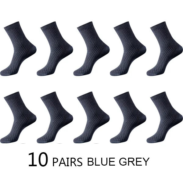 10 Pairs Men's Bamboo Fiber Socks