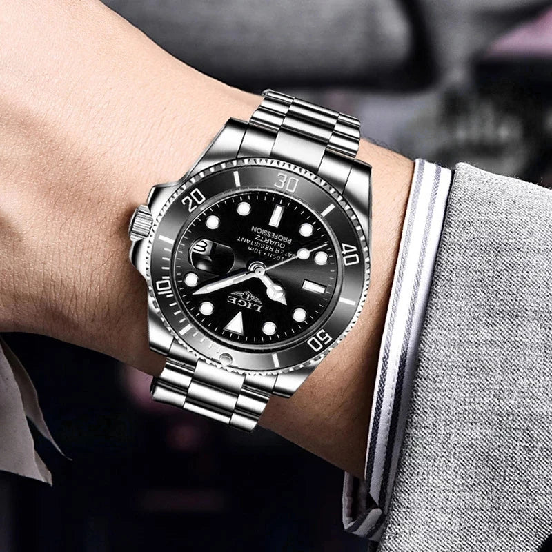 LIGE - Fashion Diver Watch Men