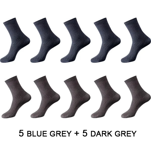 10 Pairs Men's Bamboo Fiber Socks