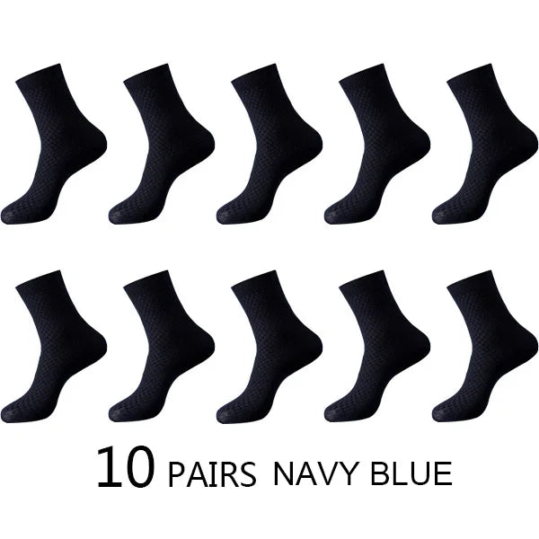 10 Pairs Men's Bamboo Fiber Socks