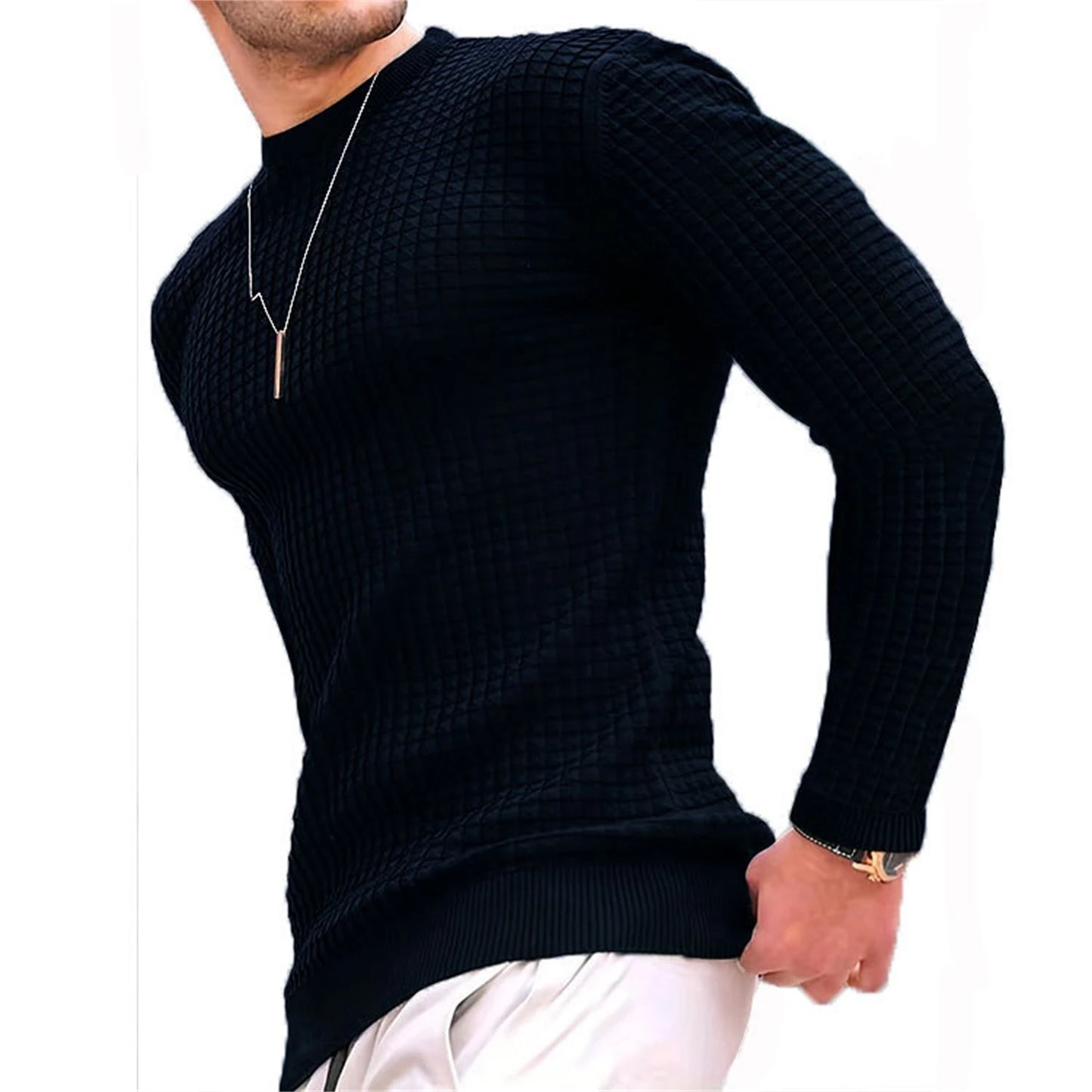 Carviani | Jacquard Textured Sweater