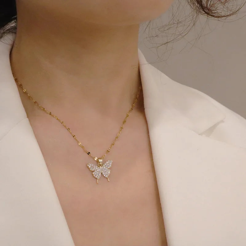 Several delicate necklaces