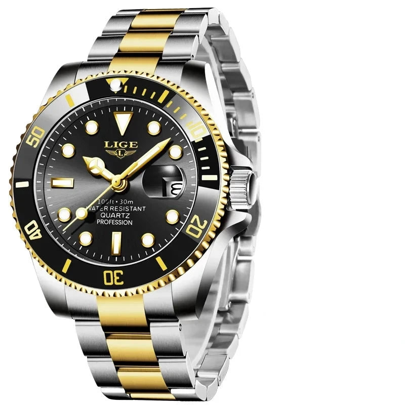 LIGE - Fashion Diver Watch Men