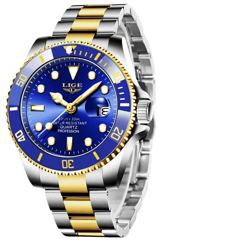 LIGE - Fashion Diver Watch Men