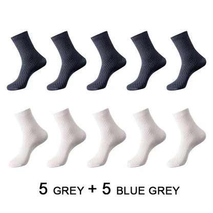 10 Pairs Men's Bamboo Fiber Socks