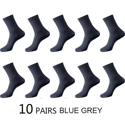 10 Pairs Men's Bamboo Fiber Socks