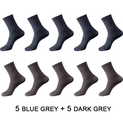 10 Pairs Men's Bamboo Fiber Socks