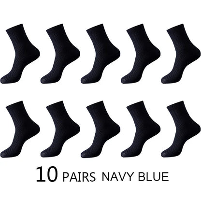 10 Pairs Men's Bamboo Fiber Socks