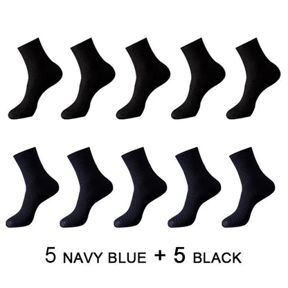 10 Pairs Men's Bamboo Fiber Socks