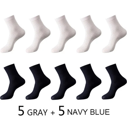 10 Pairs Men's Bamboo Fiber Socks