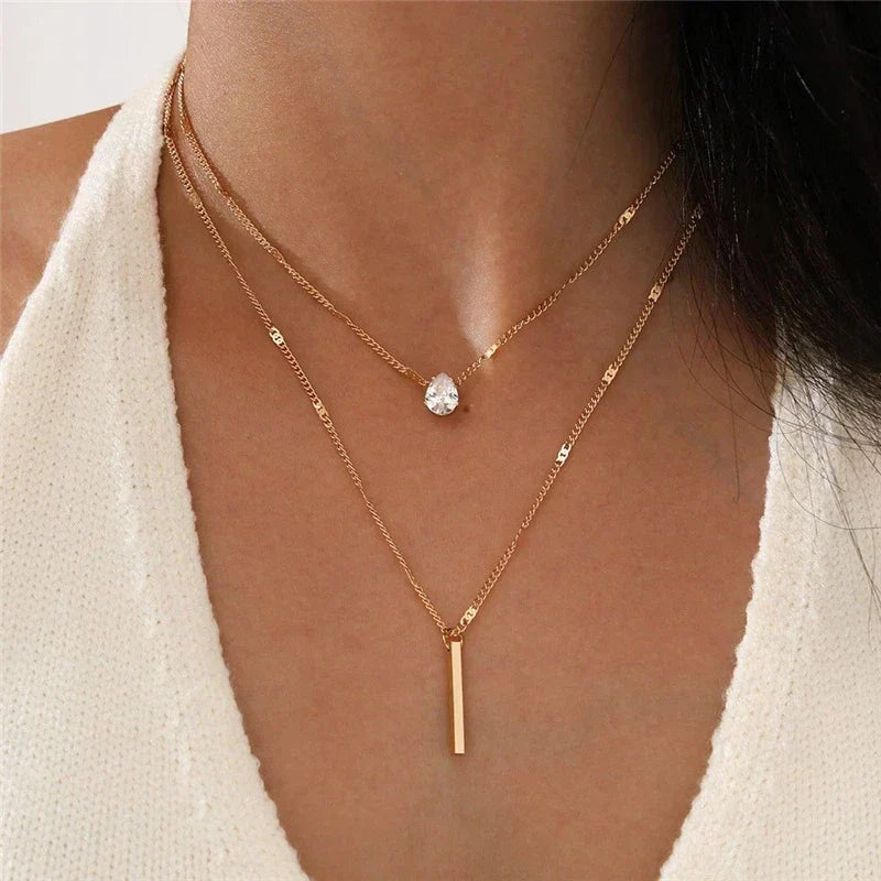 Several delicate necklaces