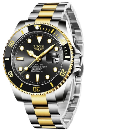 LIGE - Fashion Diver Watch Men