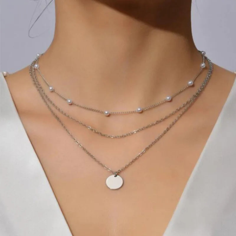 Several delicate necklaces